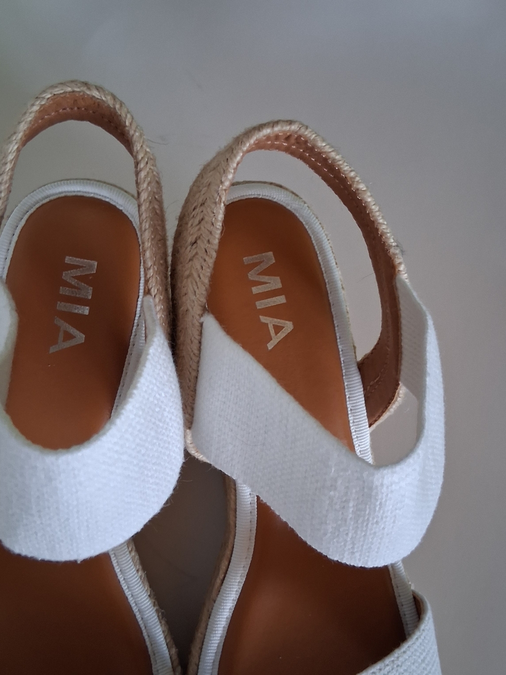 MIA Cream Canvas Espadrille Slingback Sandals - Picture 3 of 11